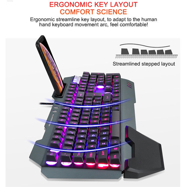 Glow & Game: RGB Floating Key Gaming Keyboard