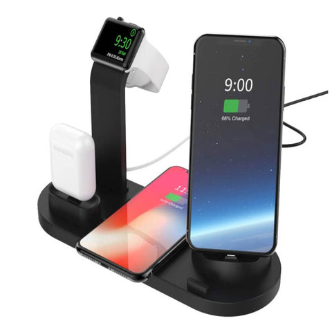 Wireless Charging Stand – 4-in-1 Fast Charge Desk Hub