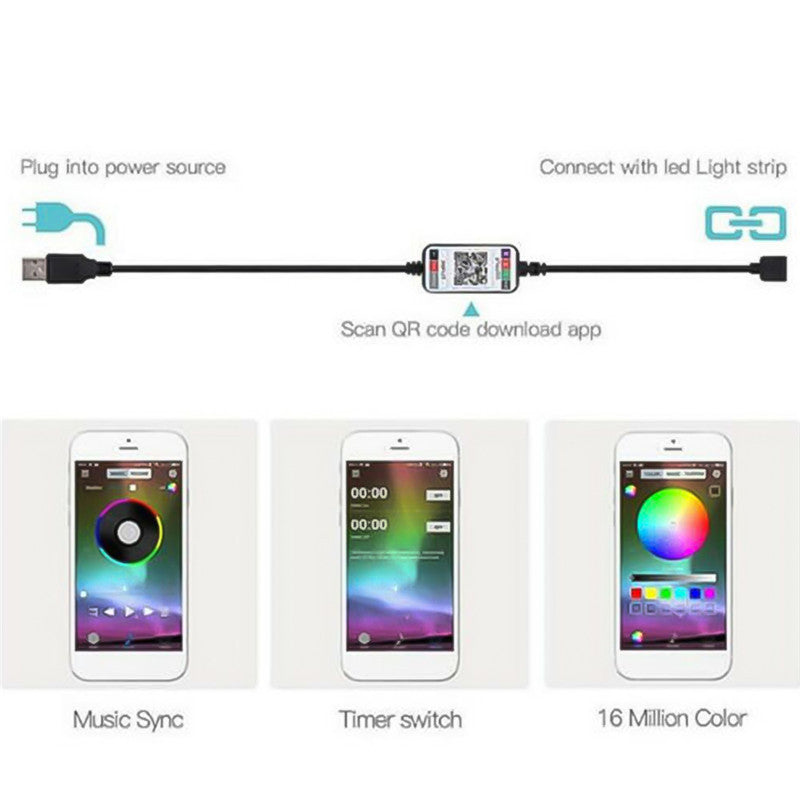 Smart RGB LED Light Strip – Bluetooth App Control