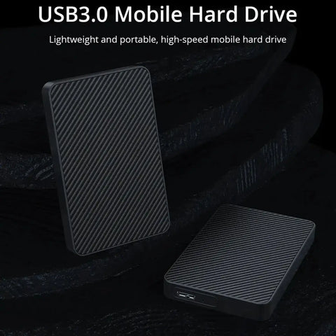 Two black 1TB external hard drives with USB 3.0 design, lightweight and portable for gaming and travel storage.