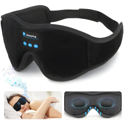 Bluetooth Sleep Mask – 3D Blackout Headphones for Deep Sleep