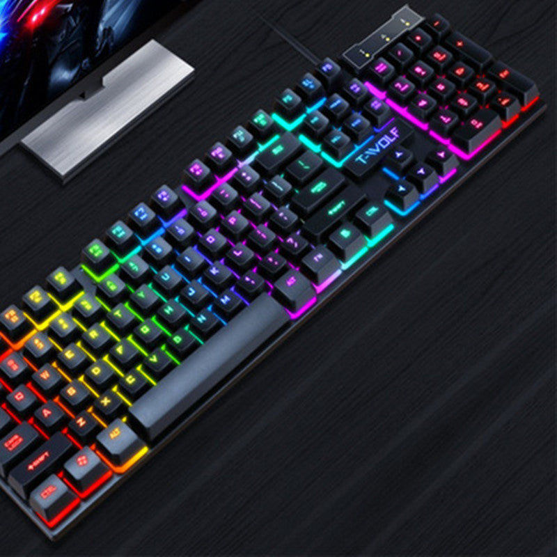 Glow & Game: RGB Floating Key Gaming Keyboard