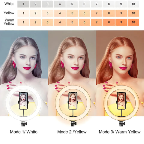 Dimmable Ring Light – Selfie Light for YouTube & TikTok