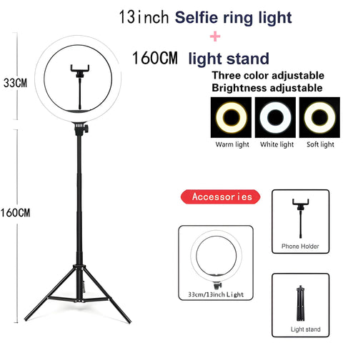 Dimmable Ring Light – Selfie Light for YouTube & TikTok
