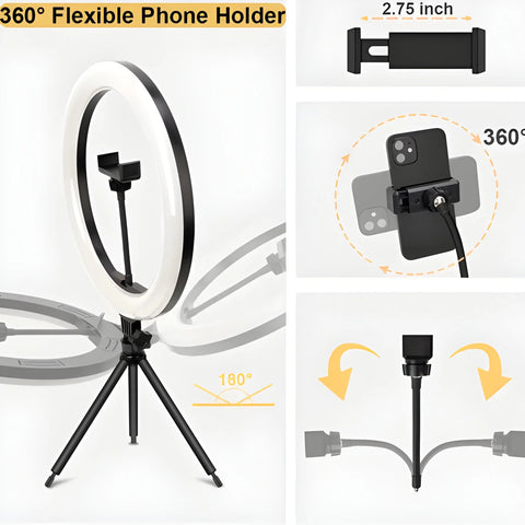 Dimmable Ring Light – Selfie Light for YouTube & TikTok