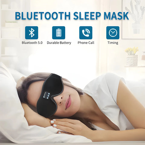 Bluetooth Sleep Mask – 3D Blackout Headphones for Deep Sleep