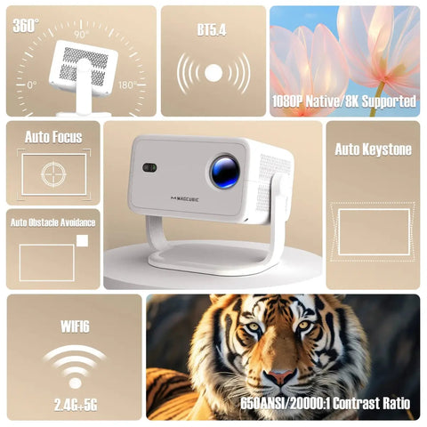 Magcubic L018 Projector – 1080P Smart Portable Home Cinema