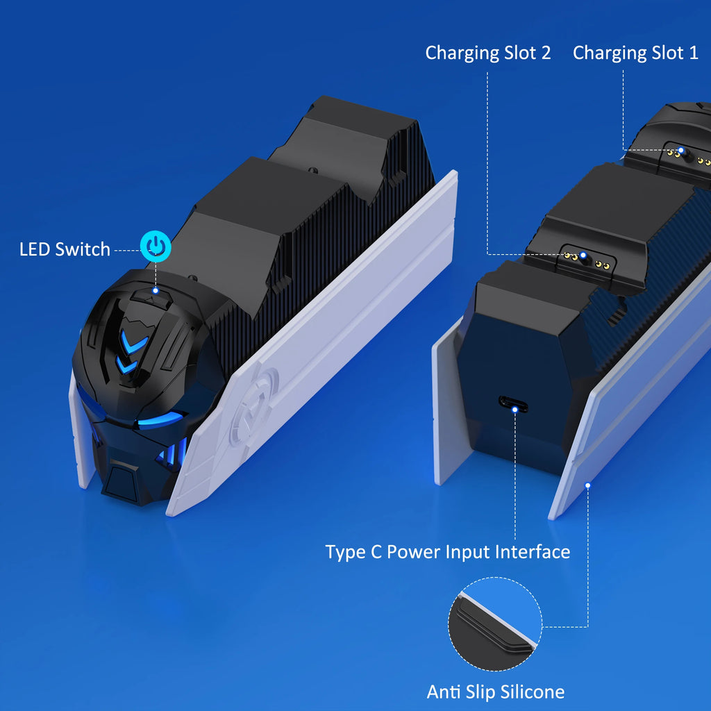 DinoFire PS5 Dual Charger
