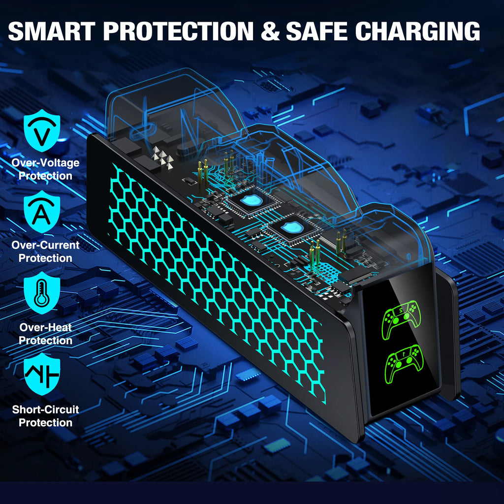 DinoFire PS5 Dual Charger