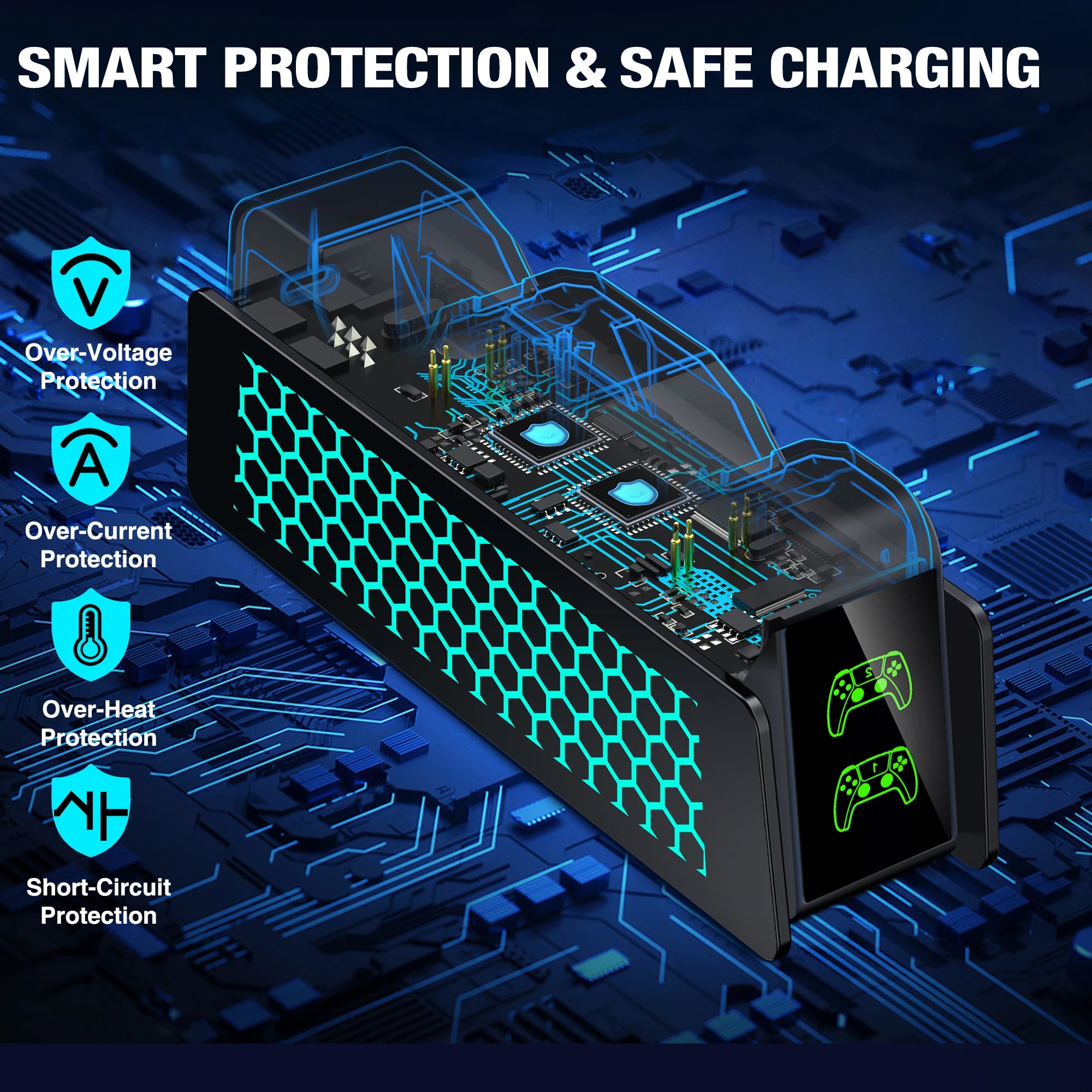 DinoFire PS5 Dual Charger