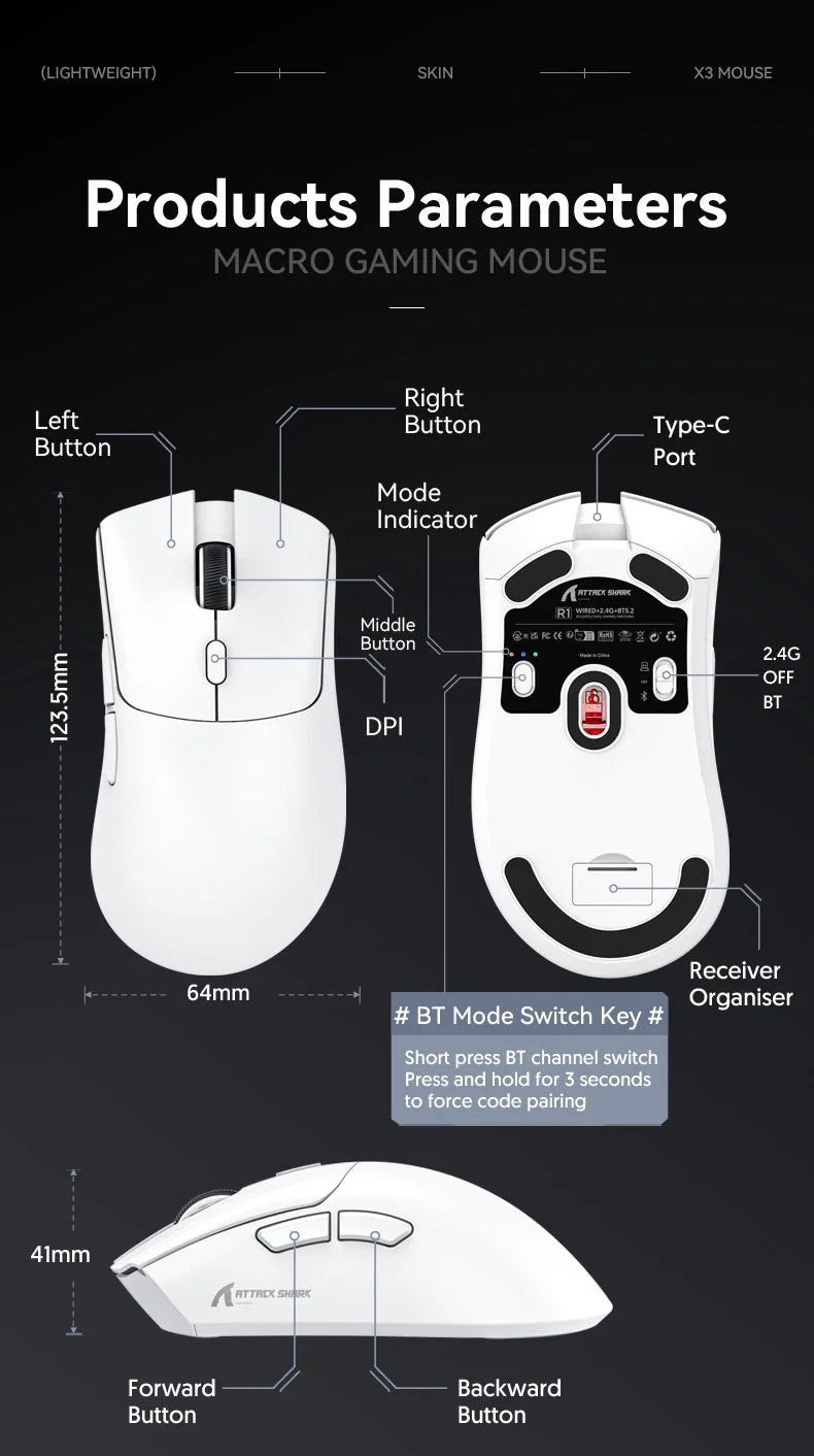 Attack Shark R1 Gaming Mouse