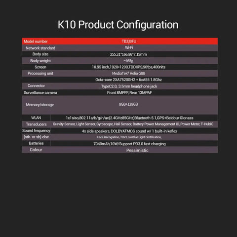 Lenovo K10 Tablet – 90Hz Smooth Display All-Day Power