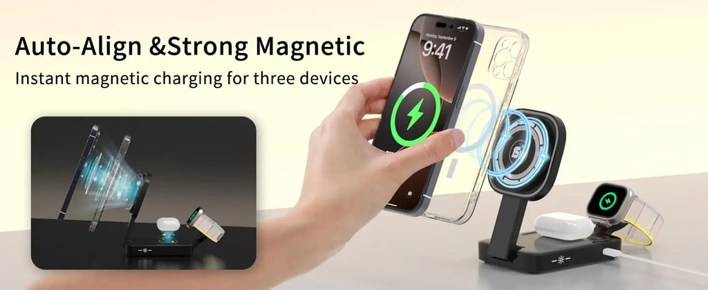 3-in-1 Magnetic Wireless Charging Station