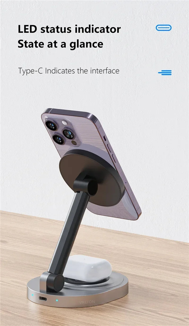 3-in-1 Magnetic Wireless Charging Station