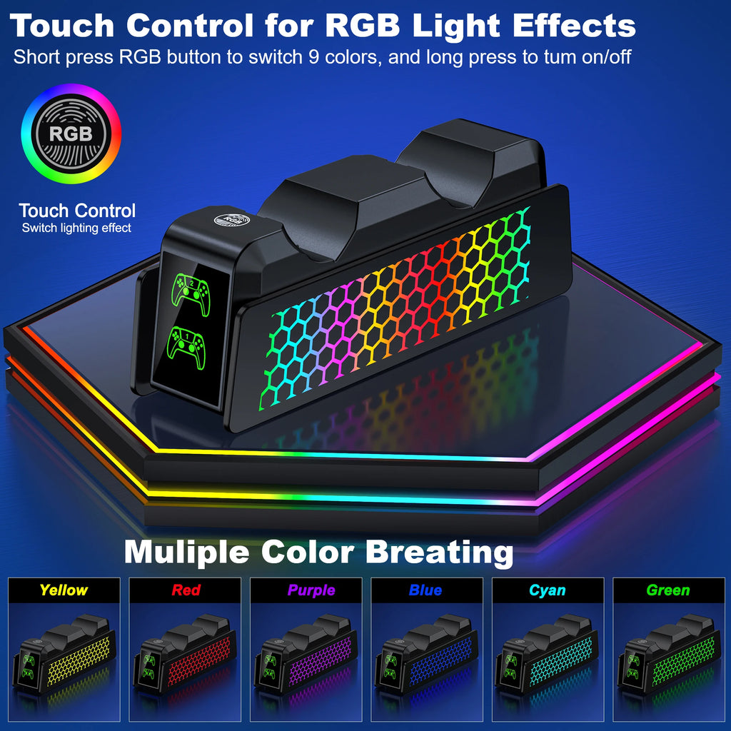 DinoFire PS5 Dual Charger