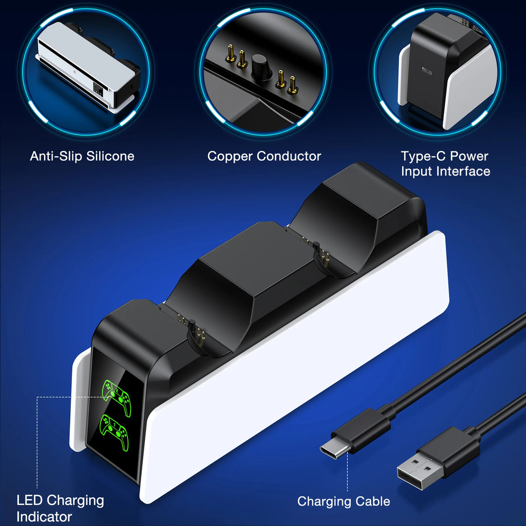 DinoFire PS5 Dual Charger