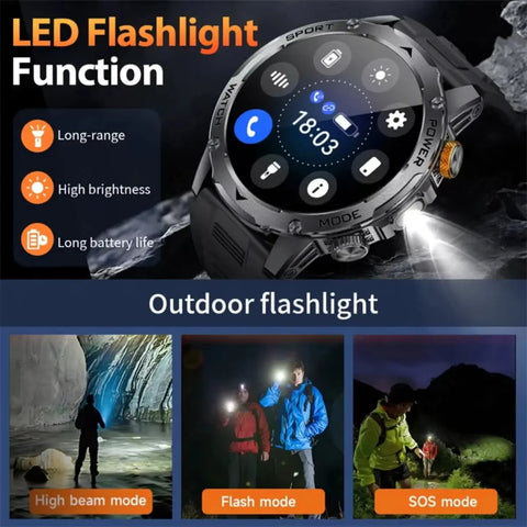 Flttoln Smartwatch – 1000mAh Battery Fitness Watch