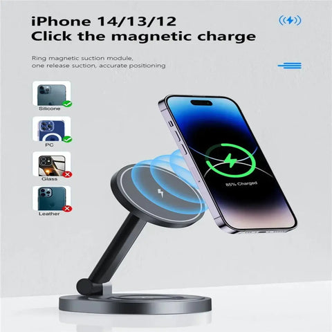 3-in-1 Magnetic Charger — Phone, Watch, AirPods Charging Stand