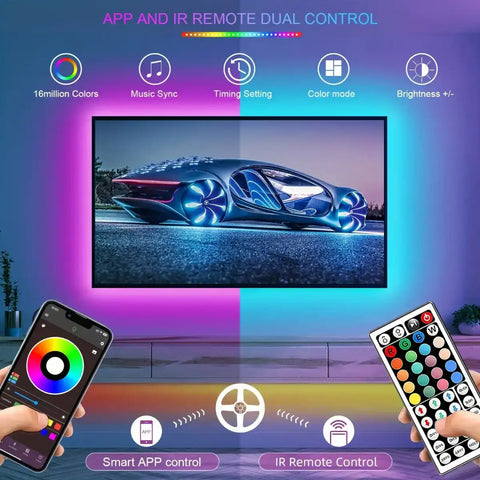 RGB LED Strip Lights – Smart App Control Room Lighting