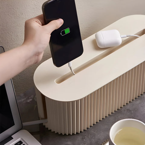 Cable Management Box – ZenSpace Desk Organizer & Cover
