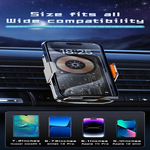 Hands-Free Wireless Car Mount – Fast Charge & Safe Driving