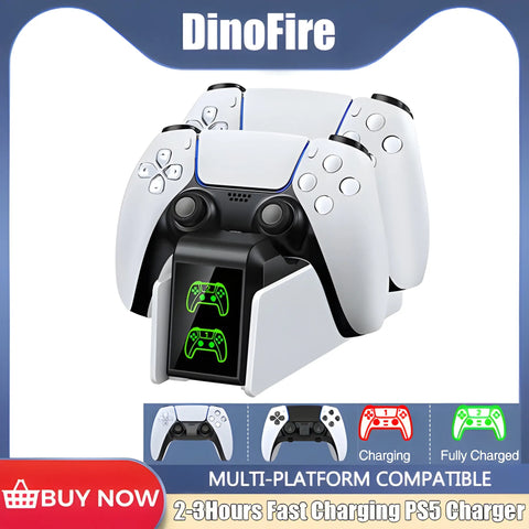 PS5 Dual Controller Charger – Fast LED Charging Dock