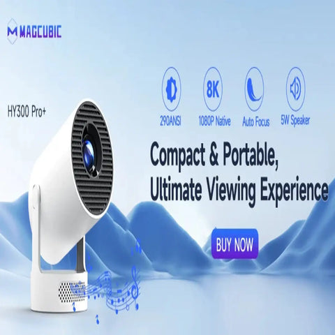 MAGCUBIC HY300 Pro Projector – Portable 8K Smart Cinema
