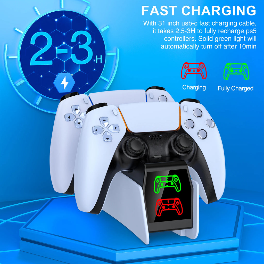 DinoFire PS5 Dual Charger