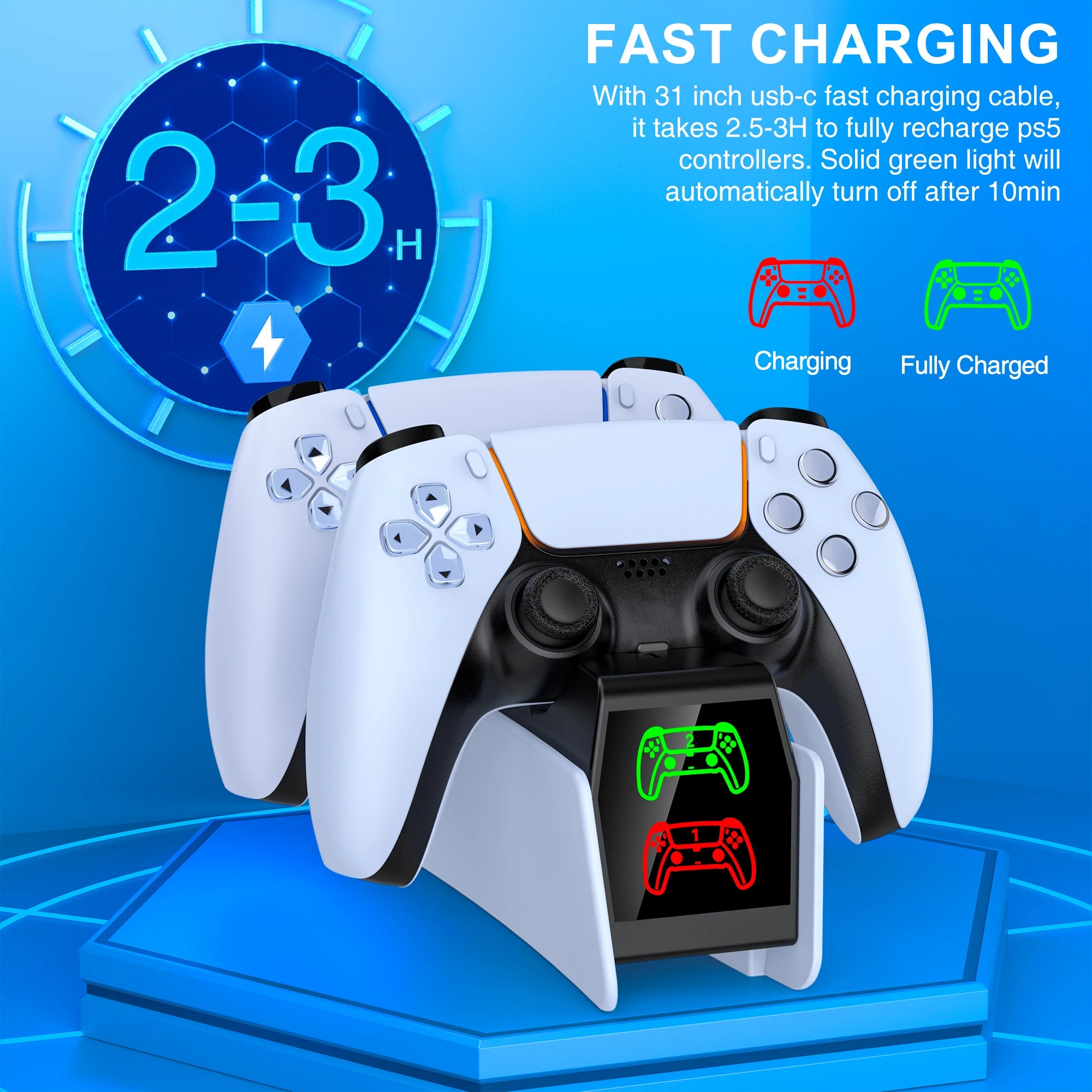 DinoFire PS5 Dual Charger