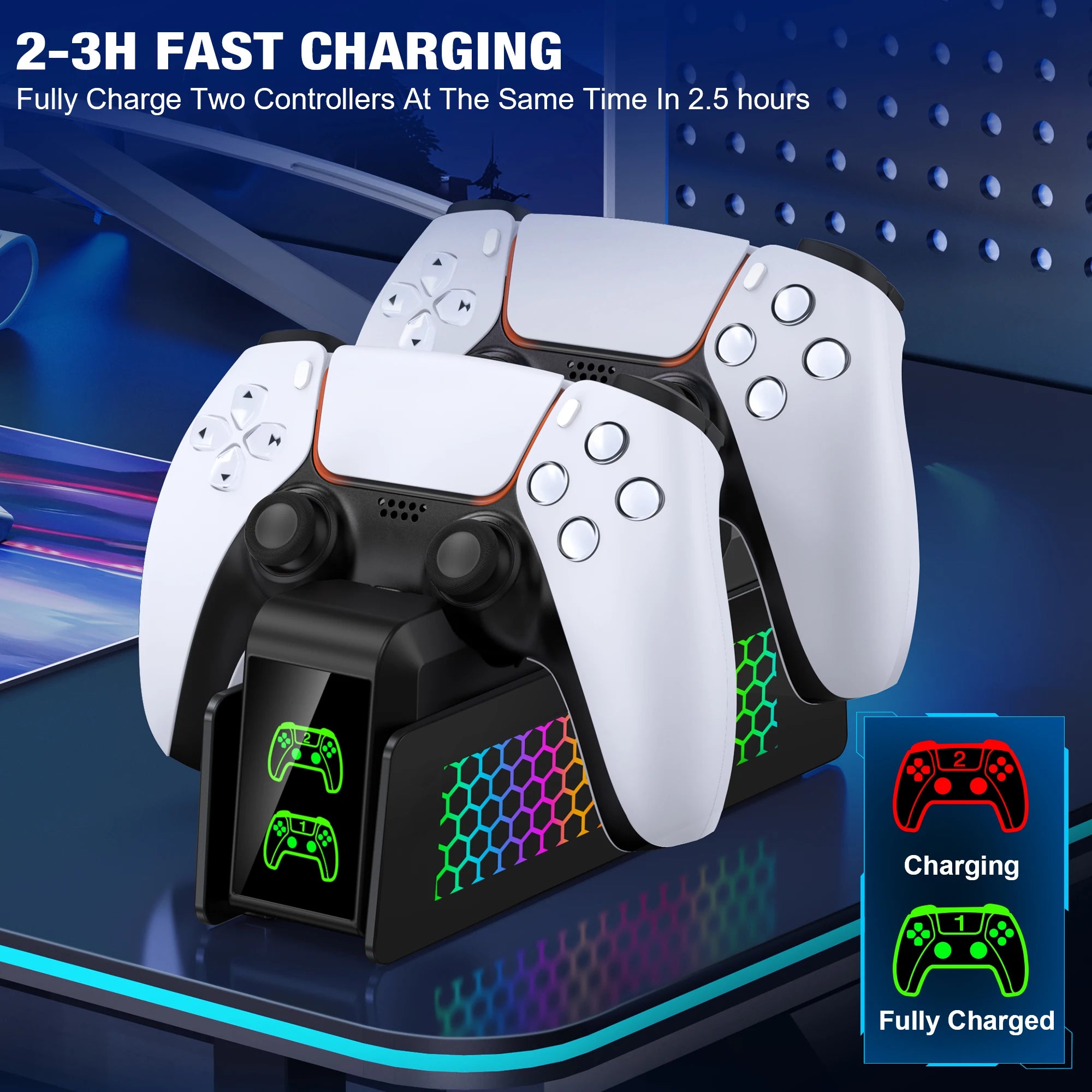 DinoFire PS5 Dual Charger