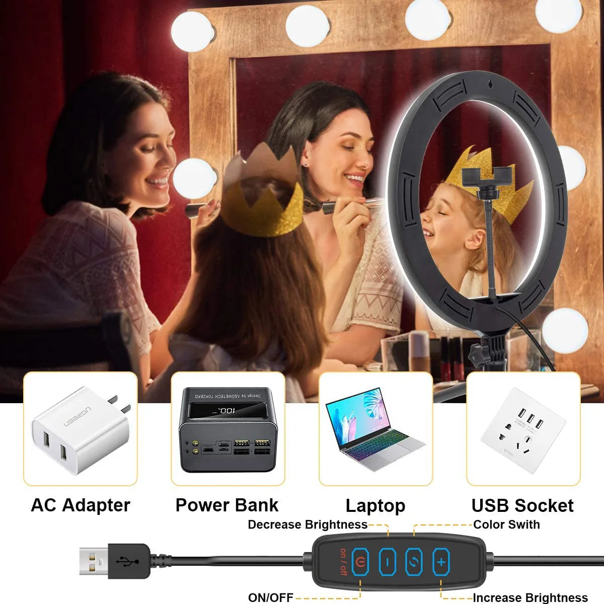 Dimmable Selfie Ring Light