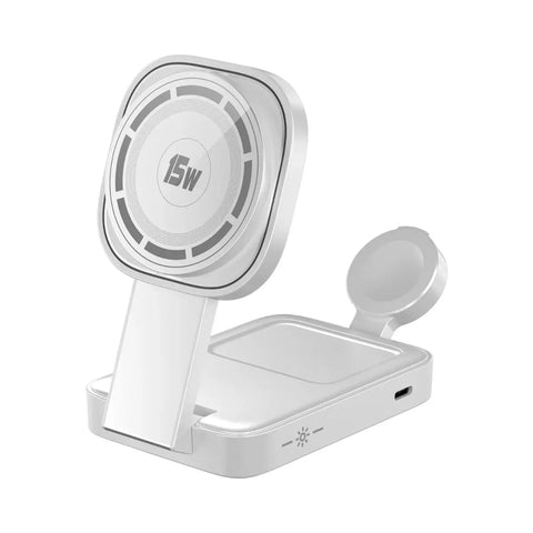 3-in-1 Magnetic Charger — Phone, Watch, AirPods Charging Stand