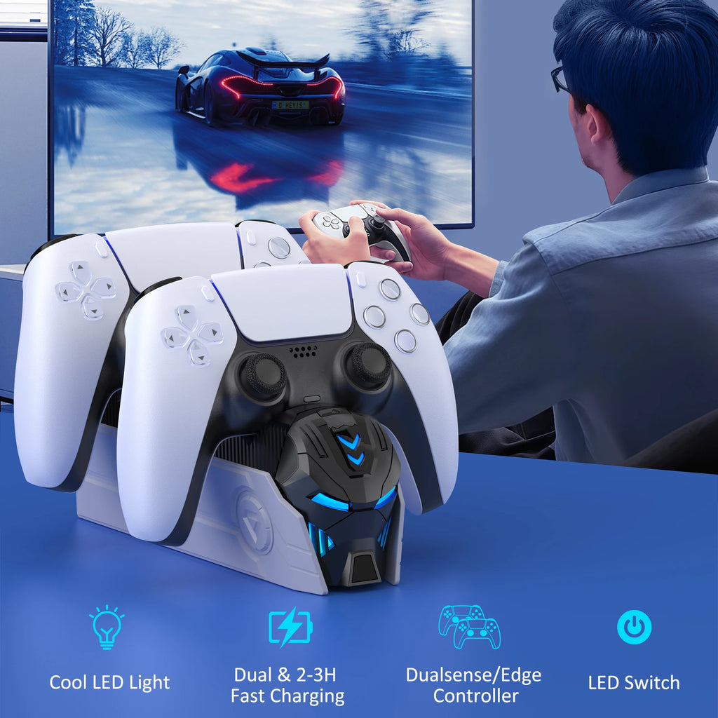 DinoFire PS5 Dual Charger