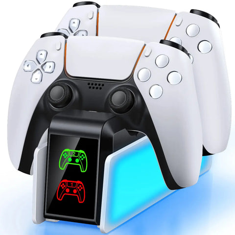 PS5 Dual Controller Charger – Fast LED Charging Dock