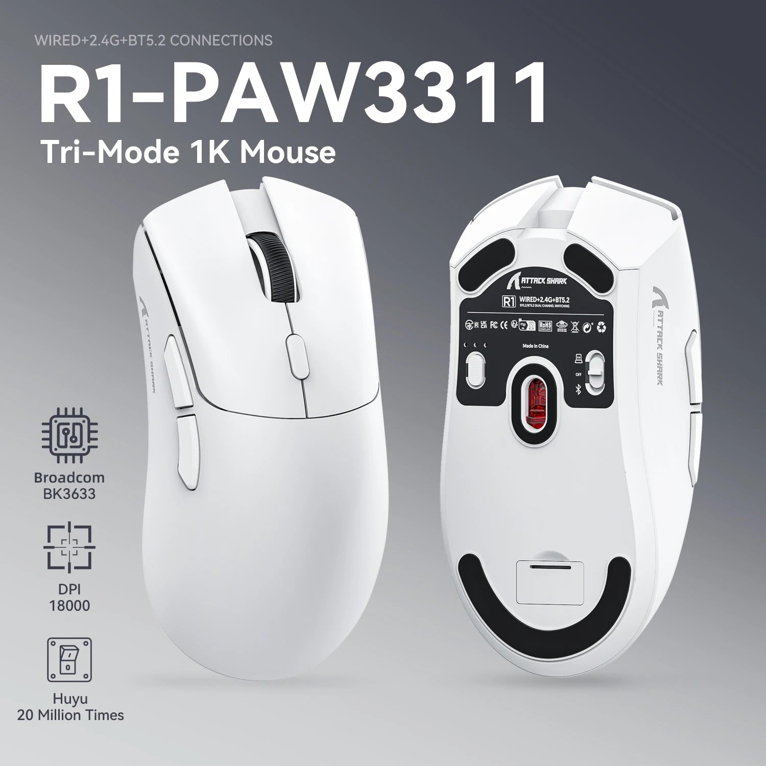 Attack Shark R1 Gaming Mouse