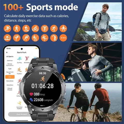 Flttoln Smartwatch – 1000mAh Battery Fitness Watch