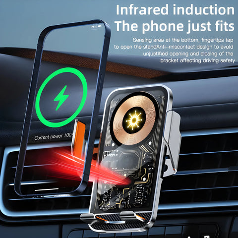 Hands-Free Wireless Car Mount – Fast Charge & Safe Driving
