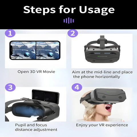 VR Headset – Immersive Gaming & 360° Metaverse Experience