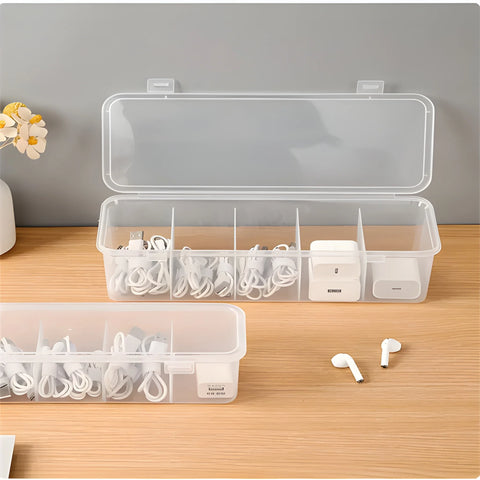Transparent Cable Box – Dustproof Tech Organizer Case