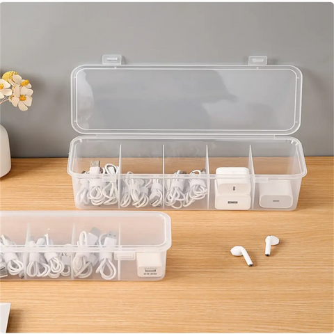Transparent Cable Box – Dustproof Tech Organizer Case
