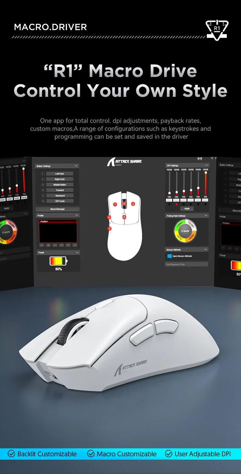 Attack Shark R1 Gaming Mouse
