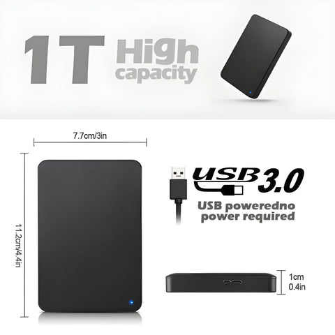 Portable HDD USB 3.0 – Fast Storage for Gaming & Work