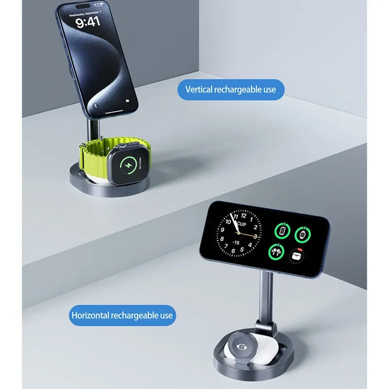 3-in-1 Magnetic Wireless Charging Station