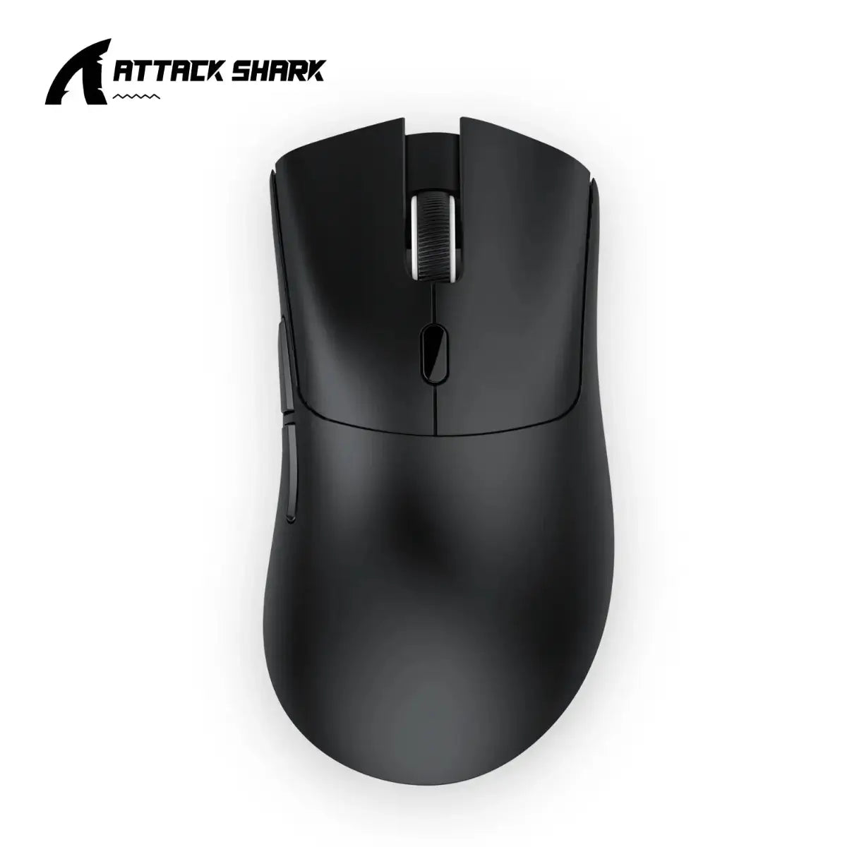 Attack Shark R1 wireless gaming mouse in black with 59g ultra-light frame and PAW3311 sensor for precision gameplay.