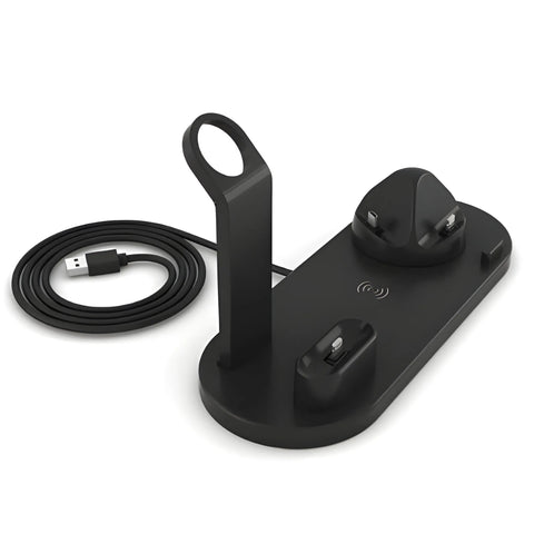 Wireless Charging Stand – 4-in-1 Fast Charge Desk Hub
