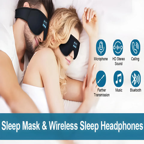 Bluetooth Sleep Mask – 3D Blackout Headphones for Deep Sleep