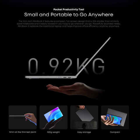 CHUWI MiniBook X 2-in-1 – Ultra Portable Touch Laptop