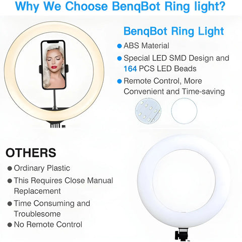 Dimmable Ring Light – Selfie Light for YouTube & TikTok