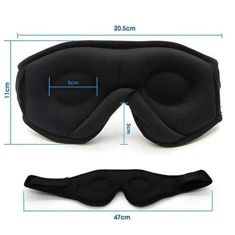 Bluetooth Sleep Mask – 3D Blackout Headphones for Deep Sleep