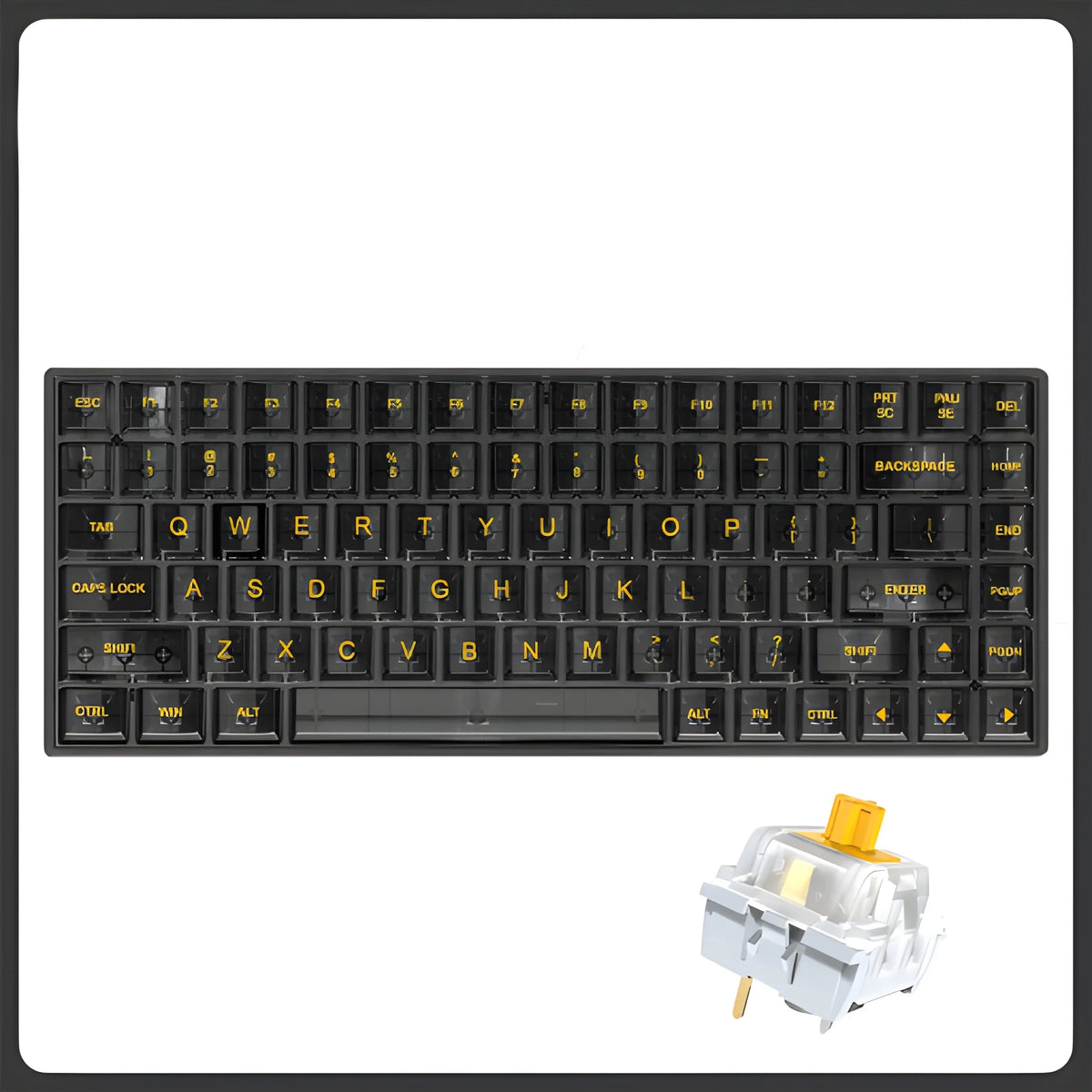 Transparent RGB Mechanical Keyboard – Hot-Swap Gaming